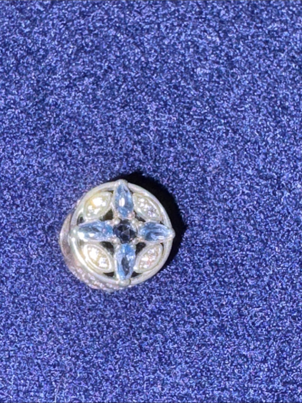 Pandora Blue Crystal Flower Bracelet Charm